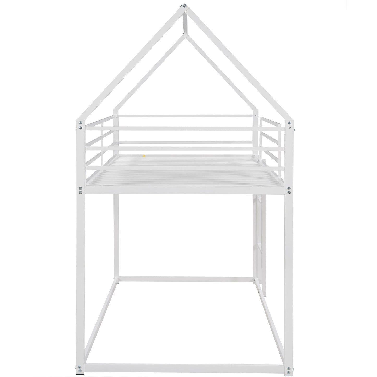 Twin Over Twin Metal Bunk Bed for Kids, ASTM Certified with Guardrails | Just Better Bunk Beds