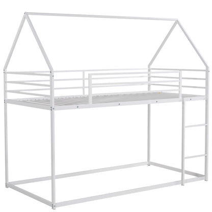 Twin Over Twin Metal Bunk Bed for Kids, ASTM Certified with Guardrails | Just Better Bunk Beds