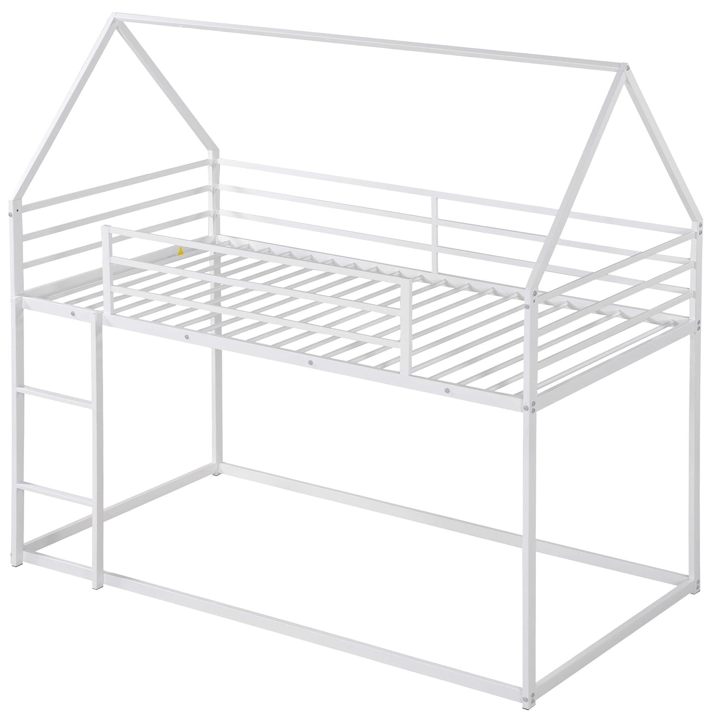 Twin Over Twin Metal Bunk Bed for Kids, ASTM Certified with Guardrails | Just Better Bunk Beds