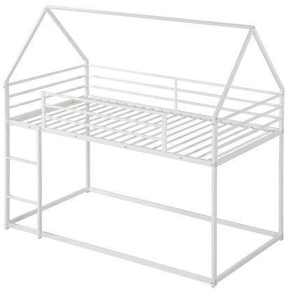 Twin Over Twin Metal Bunk Bed for Kids, ASTM Certified with Guardrails | Just Better Bunk Beds