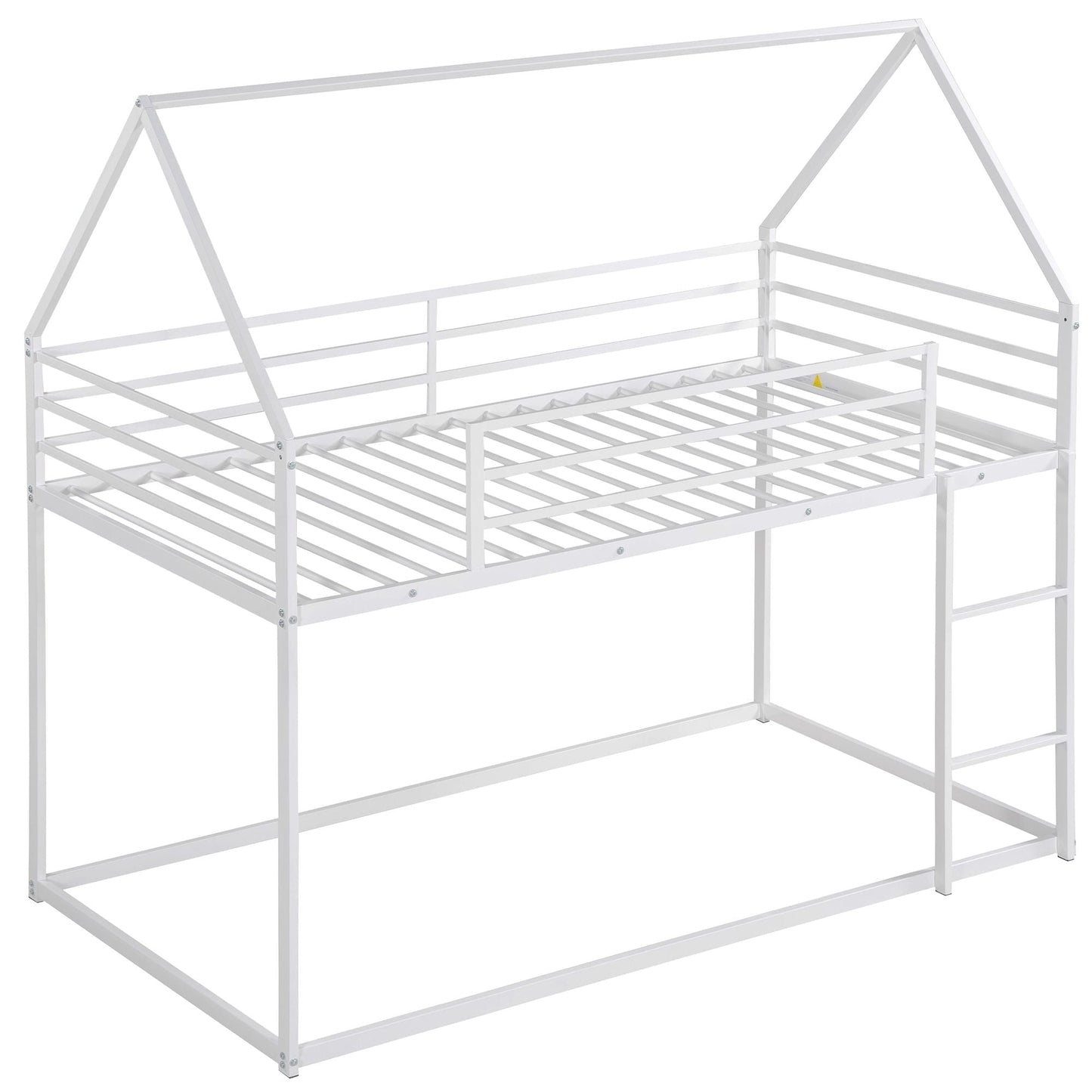 Twin Over Twin Metal Bunk Bed for Kids, ASTM Certified with Guardrails | Just Better Bunk Beds