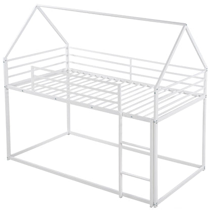 Twin Over Twin Metal Bunk Bed for Kids, ASTM Certified with Guardrails | Just Better Bunk Beds